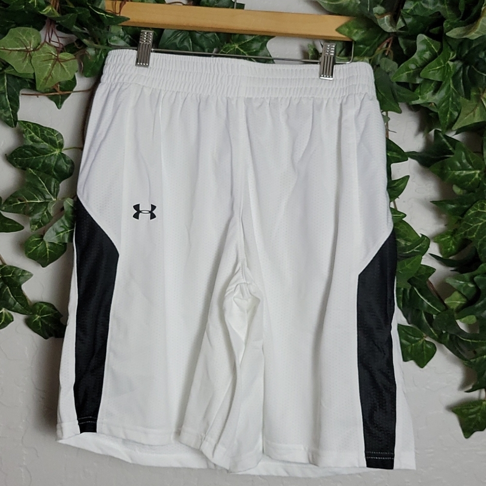 UNDER ARMOUR Fury Basketball Shorts White M or L